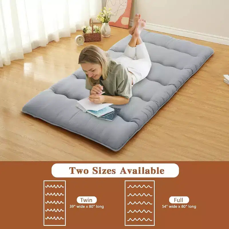 Japans futonmatras, opvouwbare slaapmat voor op de vloer, tatamimat voor thuis, kamperen en als matras