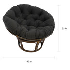 Bali-papasanstoel van rotan van 42 inch met keperkussen