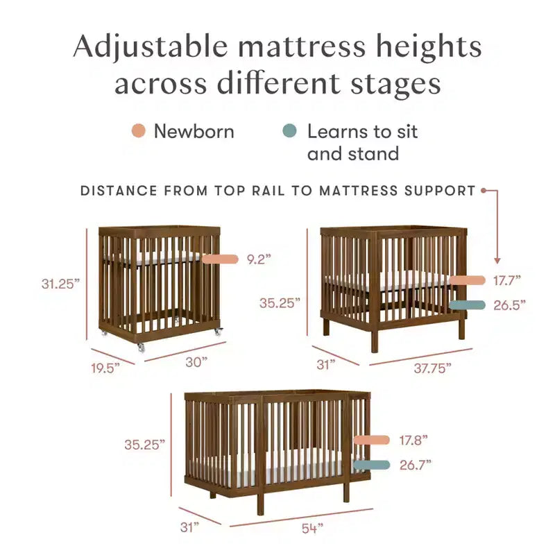 Lit bébé convertible Babyletto Pogo 8-en-1 avec kits de conversion pour toutes les étapes