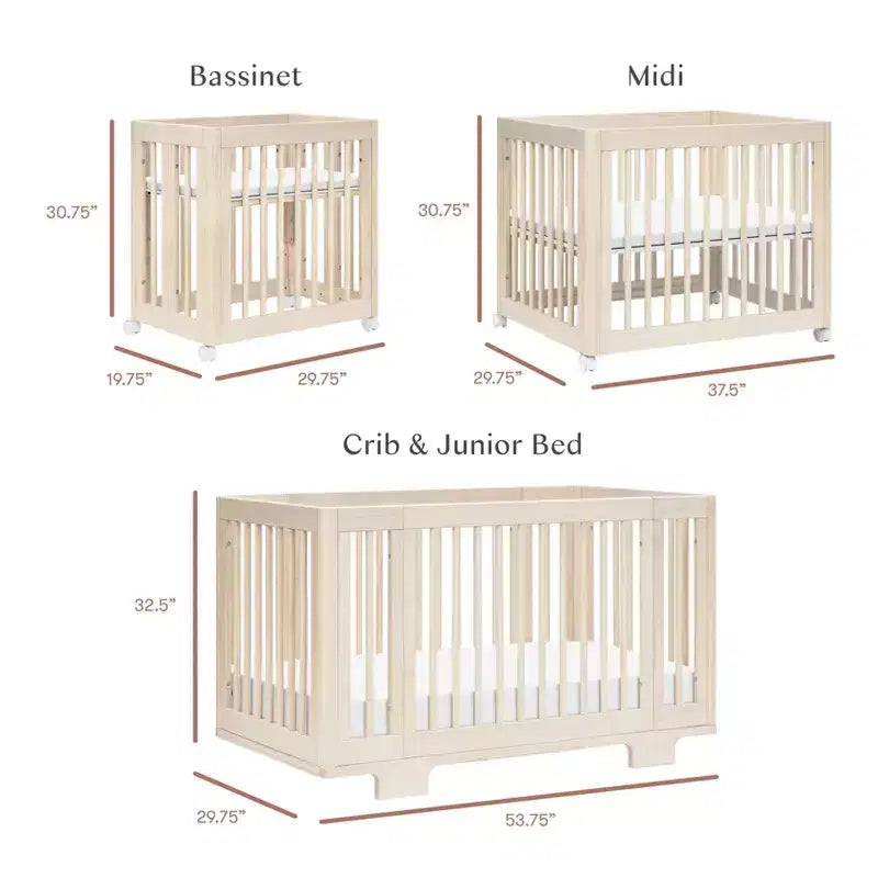 Babyletto Yuzu 8-in-1 umbaubares Babybett mit Umbausets für alle Entwicklungsstufen