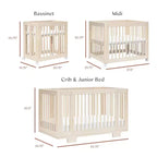 Babyletto Yuzu 8-in-1 umbaubares Babybett mit Umbausets für alle Entwicklungsstufen