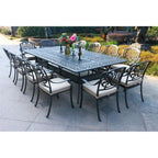 Ensemble repas de 13 pièces en aluminium gris canon de fusil Manasquan par Havenside Home