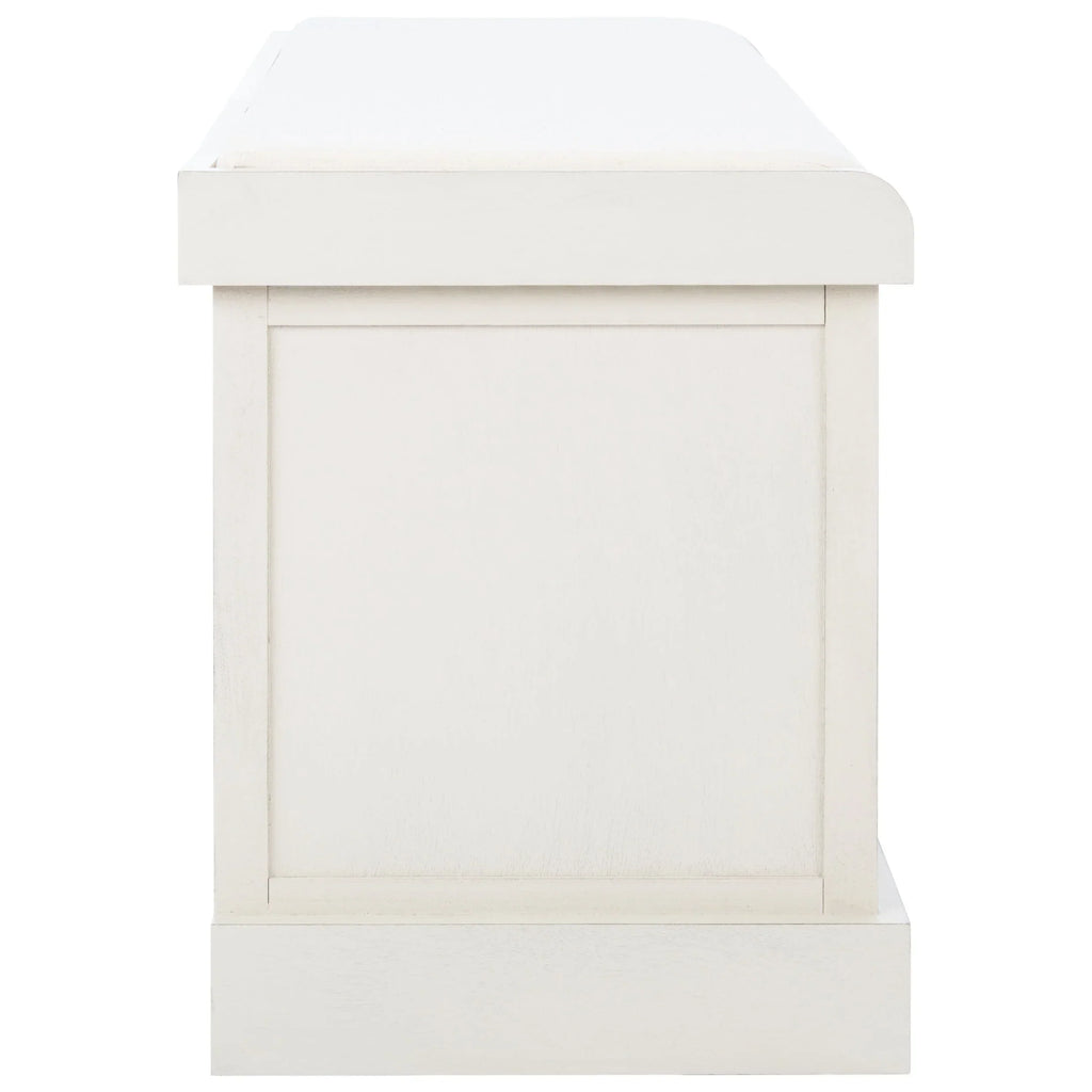 SAFAVIEH Fiorello 3-Drawer with Cushion Storage Bench - 47.3 W x 15 L x 19 H - 47Wx15Dx19H