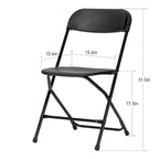 10er-Pack Kunststoff-Klappstühle mit einer Tragfähigkeit von 350 lb für Veranstaltungen, Büro, Hochzeiten, Partys, Picknicks und Küche