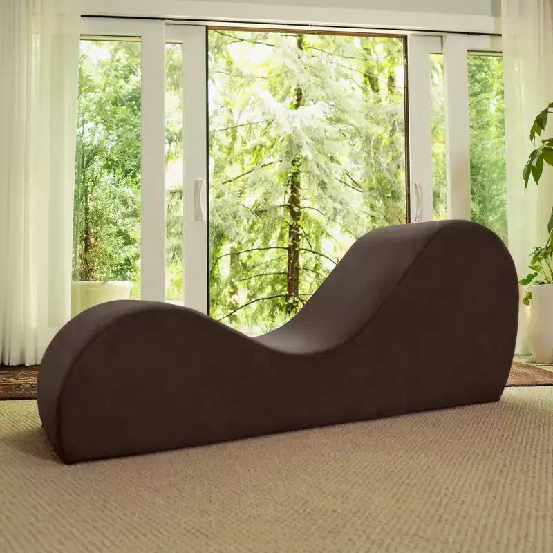 Chaise longue Avana élégante pour le yoga - Fabriquée aux États-Unis - Idéale pour les étirements, la relaxation, l’exercice et plus encore, 60D x 18W x 26H pouces, gris clair
