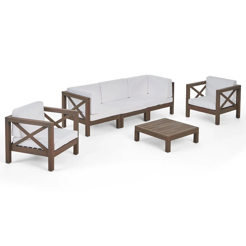 Brava 6-teiliges Outdoor-Set aus Akazienholz von Christopher Knight Home