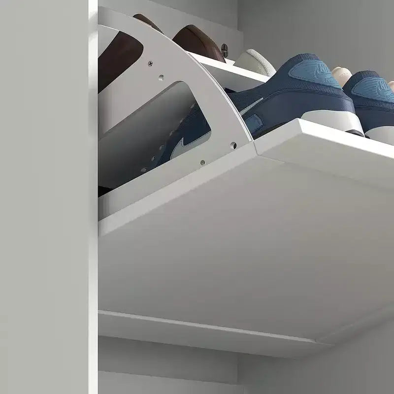 HOMCOM smalle schoenenkast voor de hal met 3 klepkasten en verstelbare planken, schoenenrek en organizer voor 12-18 paar schoenen