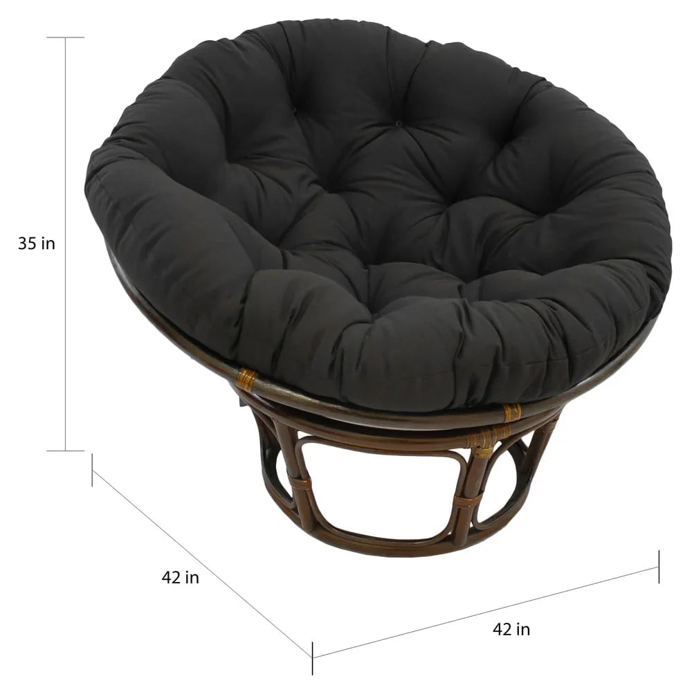 Bali-papasanstoel van rotan van 42 inch met keperkussen