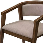 Ensemble de salle à manger moderne du milieu du siècle Simon de Christopher Knight Home, 5 pièces, en bois d’hévéa, avec chaises rembourrées en bouclé
