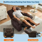Manueller Relaxsessel, ergonomischer Relaxsessel aus atmungsaktivem Stoff mit Seitentaschen, Einzelsessel, geeignet für Wohnzimmer und Schlafzimmer