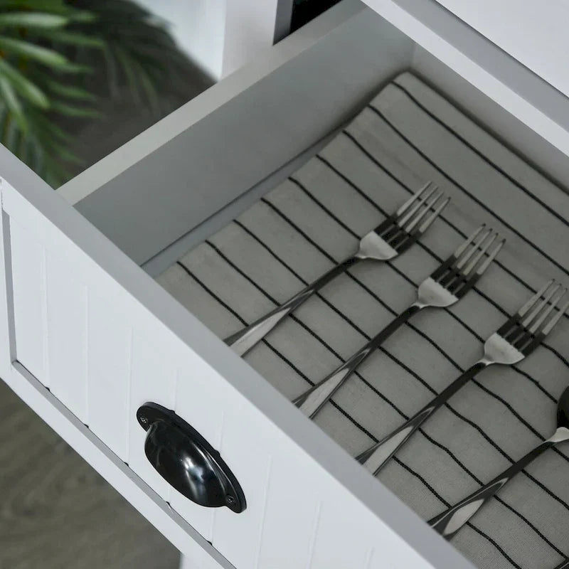Armoire de rangement de garde-manger de cuisine de 72 pouces, armoire traditionnelle autoportante avec 4 portes et 3 étagères réglables, grand tiroir central