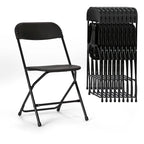 10er-Pack Kunststoff-Klappstühle mit einer Tragfähigkeit von 350 lb für Veranstaltungen, Büro, Hochzeiten, Partys, Picknicks und Küche