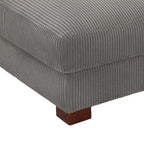 Pouf d’appoint moderne surdimensionné en tissu côtelé