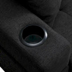 Ecksofa für das Wohnzimmer mit L-förmiger Chaiselongue und Getränkehalter