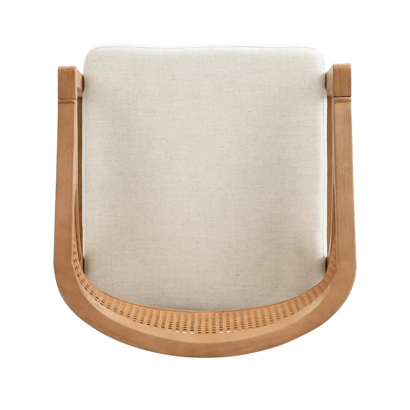 Christopher Knight Home – Chaise de salle à manger rembourrée en cannage (lot de 2)