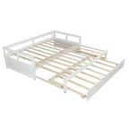 Ausziehbares Tagesbett mit Ausziehbett, hölzernes Tagesbett mit Ausziehbett