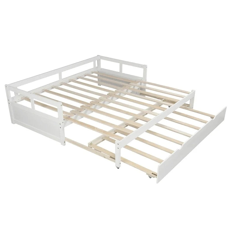 Ausziehbares Tagesbett mit Ausziehbett, hölzernes Tagesbett mit Ausziehbett