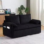 64,5 3-in-1-Schlafsofa aus Cord mit ausziehbarem Bett