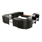 Spa Surround Spa Frame Quadrilateral Outdoor Rattan Sectional Sofa Set