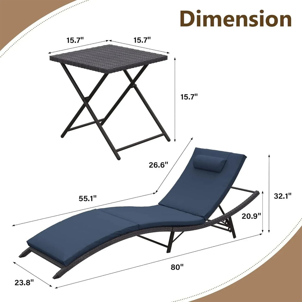 Kullavik 3-teiliges Outdoor-Loungesessel-Set