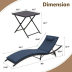 Kullavik 3-teiliges Outdoor-Loungesessel-Set