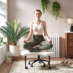Pinmoco ergonomischer Bürostuhl mit gekreuzter Sitzfläche, höhenverstellbarer Meditationsstuhl, um 360° drehbar, Lordosenstütze, Arbeits- und Bürostuhl, ADHD-Stuhl