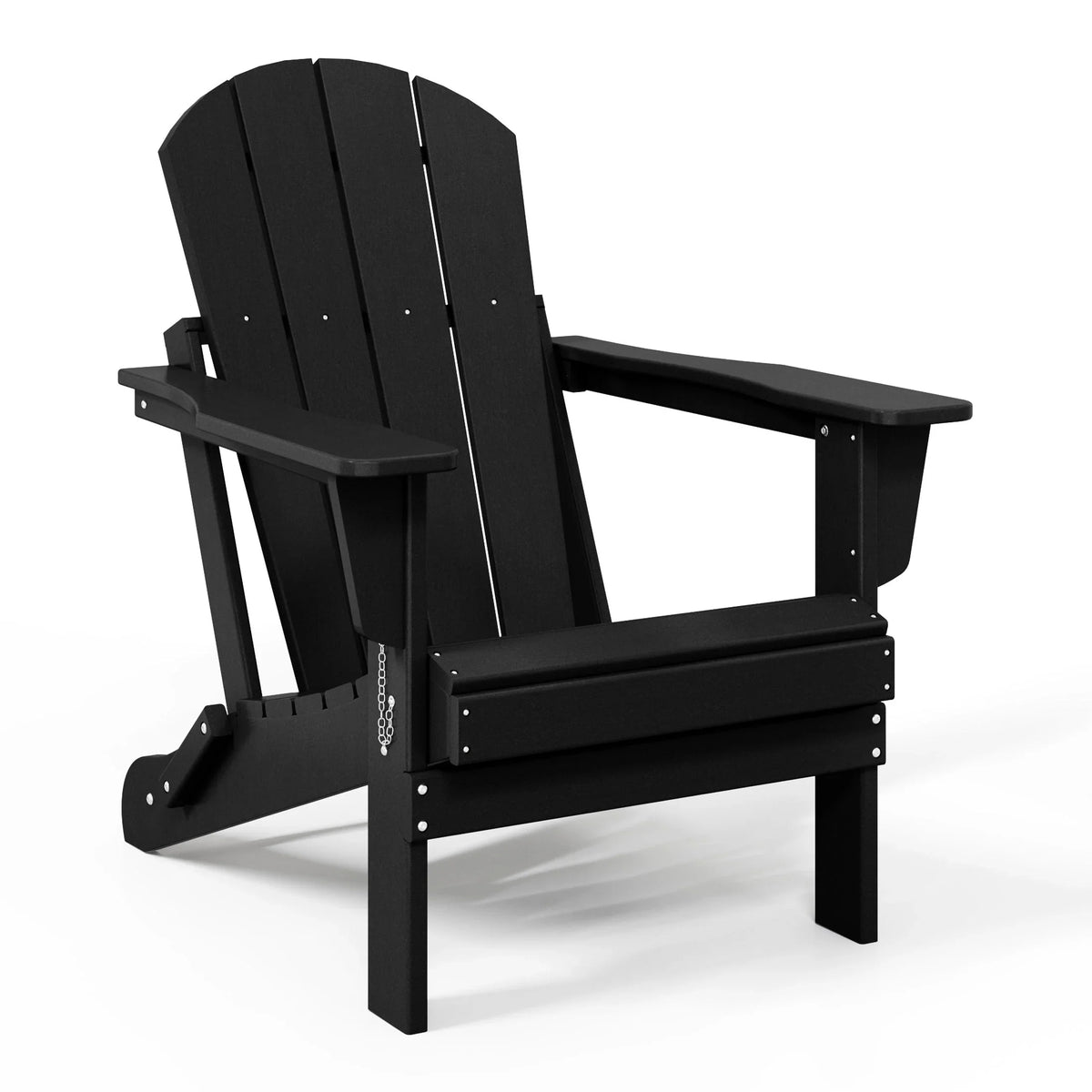 Fauteuil Adirondack pliant d’extérieur pour terrasse Polytrends Laguna, résistant à la décoloration et à toutes les conditions météorologiques