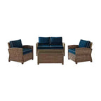 Ensemble de conversation 4 pièces Bradenton en résine tressée pour extérieur – Crosley