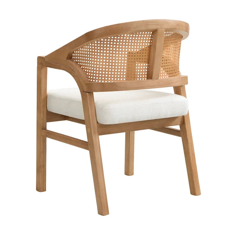 Christopher Knight Home – Chaise de salle à manger rembourrée en cannage (lot de 2)
