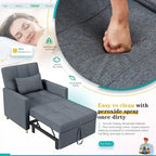AECOJOY 3-in-1-Schlafsofa-Sessel mit Kissen und verstellbarer Rückenlehne