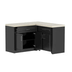 Efficient Corner Kitchen Cabinet L-Shape Kitchen Island: Ample Storage with Smooth - sliding Drawers,UV Countertop