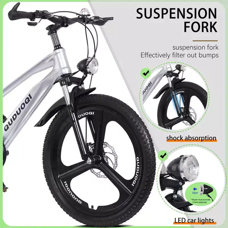 NAYSAYE 20-Zoll-Mountainbike für Kinder mit 7-Gang-Schaltung und Rahmen aus Magnesiumlegierung für Jungen und Mädchen von 8 bis 12 Jahren, 57.09*21.65*29.92