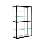Contemporary Rectangular Black Glass Curio Cabinet