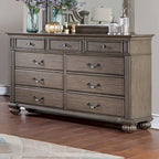 Ensemble traditionnel Vame de 2 pièces comprenant une commode à 9 tiroirs et un miroir, par Furniture of America