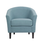 Ensemble de 2 fauteuils club modernes en lin, style tonneau