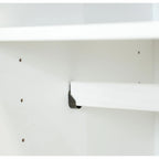 Palace Imports Kyle 4-türiger Kleiderschrank aus 100 % Massivholz mit Türen aus Massivholz oder Spiegelglas