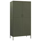 vidaXL Wardrobe Olive Green 35.4x19.7x70.9 Steel