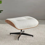 Leren loungefauteuil in mid-century-modern stijl, relaxfauteuil