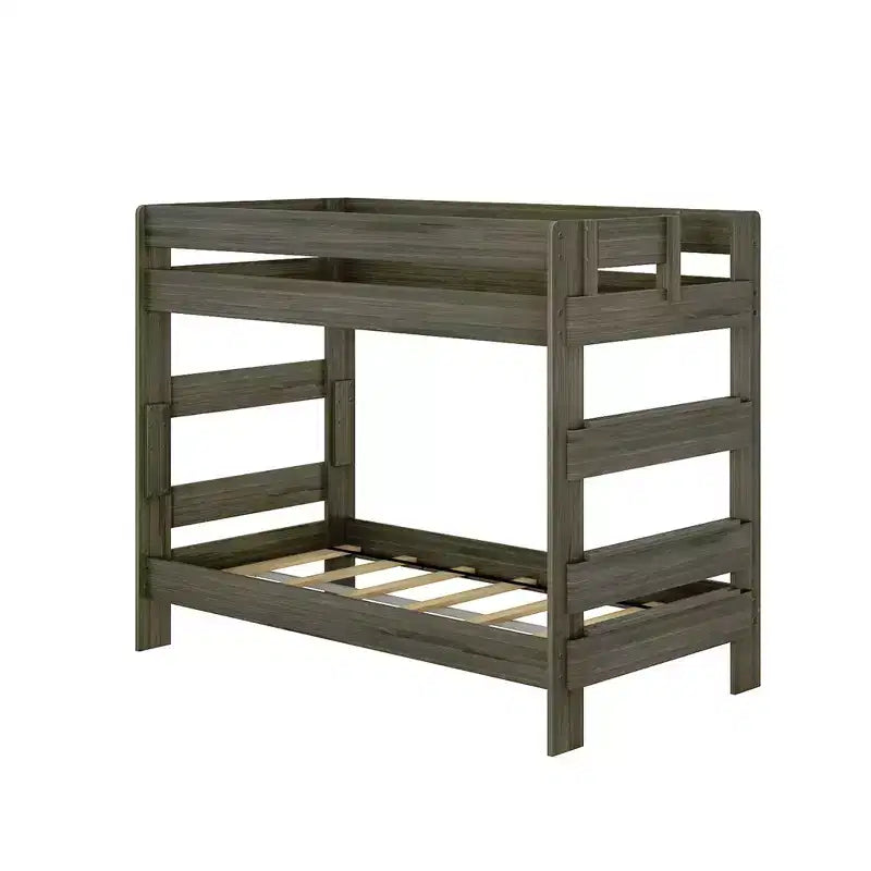 Plank+Beam Solid Wood Farmhouse Twin over Twin Bunk Bed for Adult