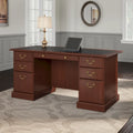 Bush Furniture Saratoga Schreibtisch für Führungskräfte mit Schubladen und Stauraum