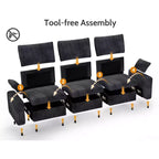Dyonery Modular Corduroy Sectional Sofa with Washable Covers