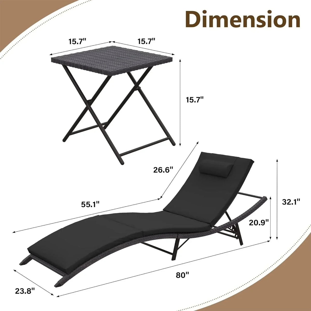 Kullavik 3-teiliges Outdoor-Loungesessel-Set