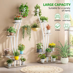 Support pour plantes d’intérieur, présentoir à fleurs à 6 niveaux pour la maison et le jardin – lot de 2