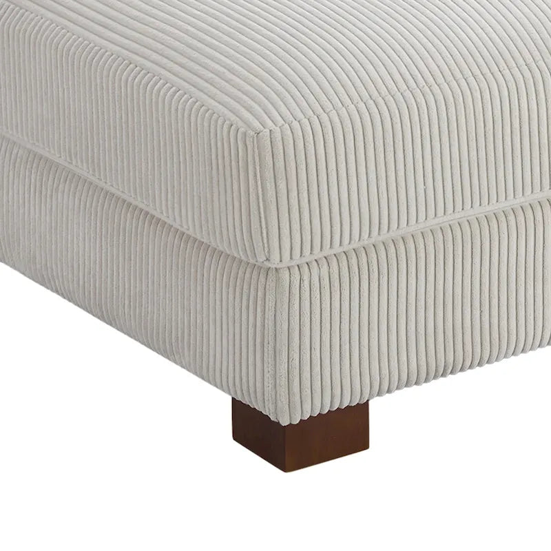 Pouf d’appoint moderne surdimensionné en tissu côtelé