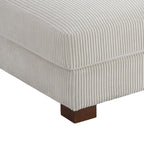 Pouf d’appoint moderne surdimensionné en tissu côtelé