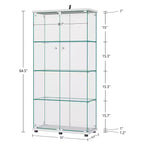 Vitrinenschrank aus Glas, 64,5 x 32, mit Schloss