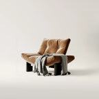 Contemporary Black Tufted Armless Chenille Accent Chair