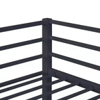 Twin Metal Loft Bed  Guard Rails & Flat Ladder