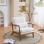 Moderner gepolsterter Akzentstuhl im Mid-Century-Stil