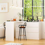 Buffet bahut intelligent pivotant/extensible avec 6 tiroirs, plateau extensible, tapis antidérapant, table à manger pivotante, garde-manger îlot de cuisine